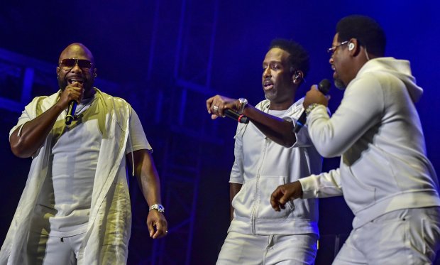 Boyz II Men performs Thursday, Aug. 4, 2022, during Musikfest at the Wind Creek Steel Stage at PNC Plaza in Bethlehem. DJ Jamal Knight and Tshila opened the show.