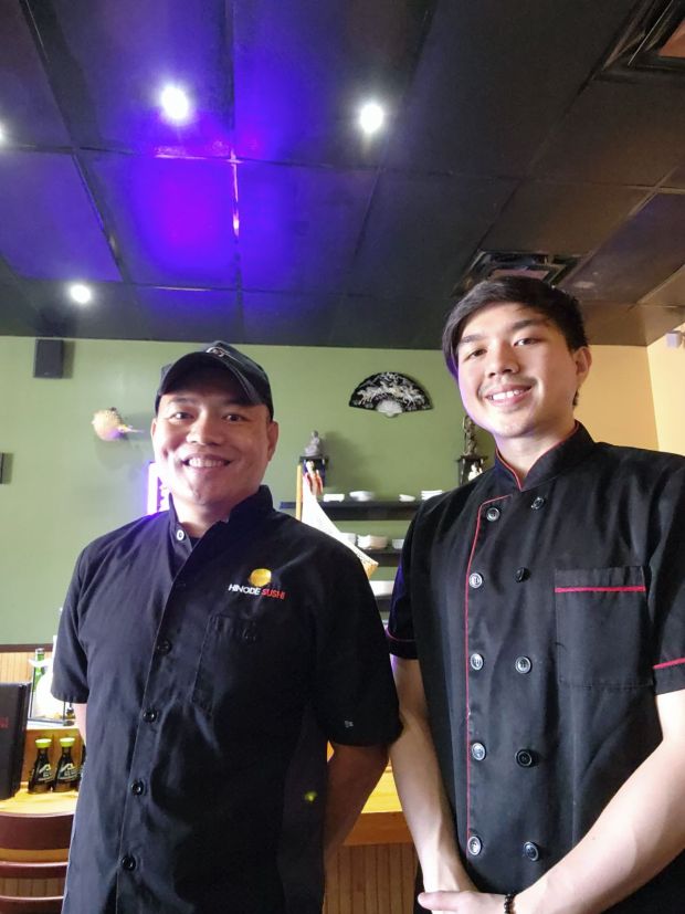 Partners and chefs and father and son: George and Kenny Tan. (Courtesy Hinode Sushi)